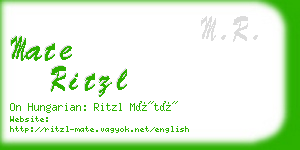 mate ritzl business card